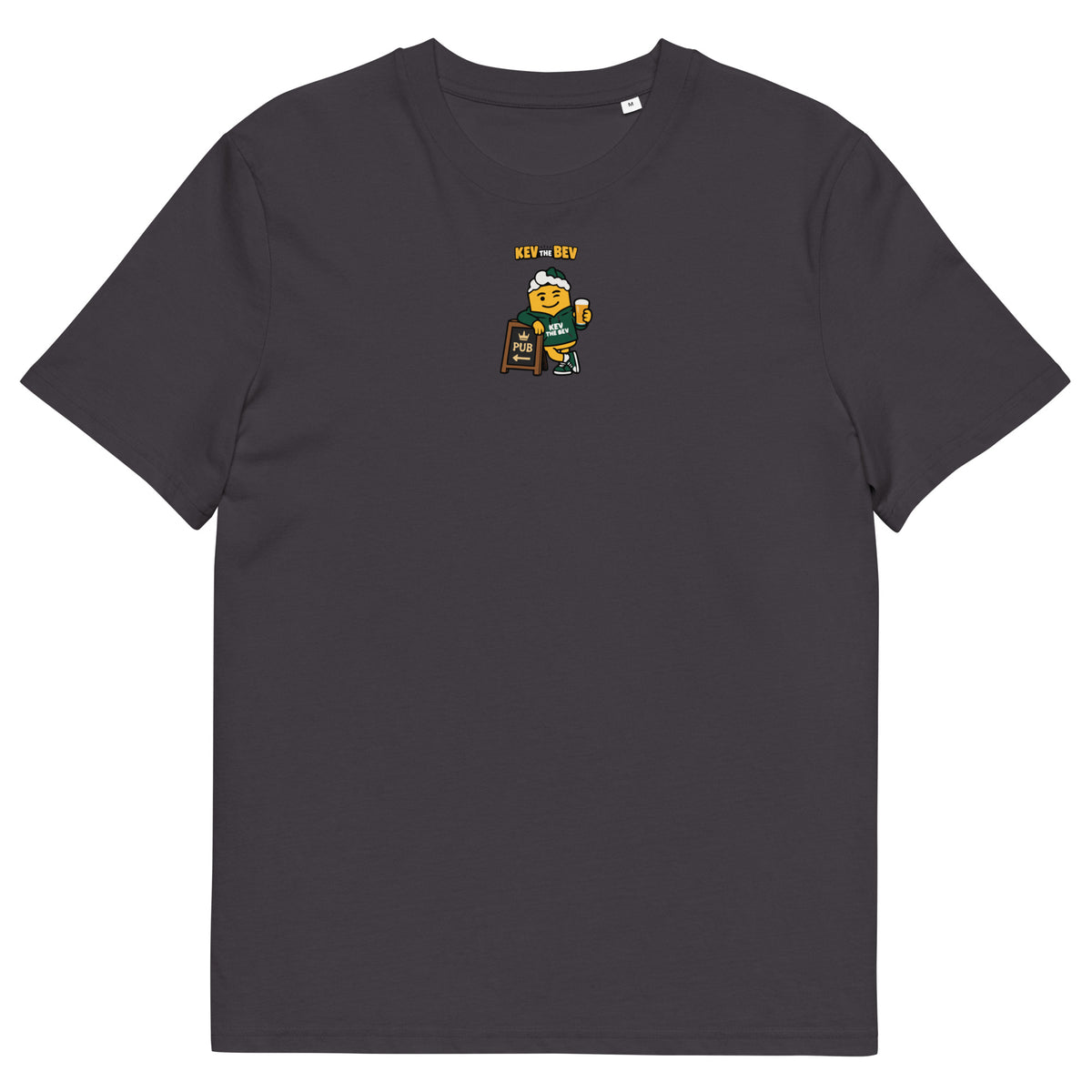 Pub Sign Classic Tee in Anthracite, front