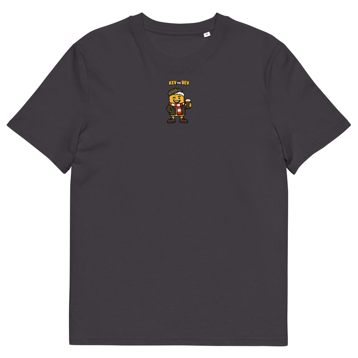 Flat Cap Classic Tee in Anthracite, front