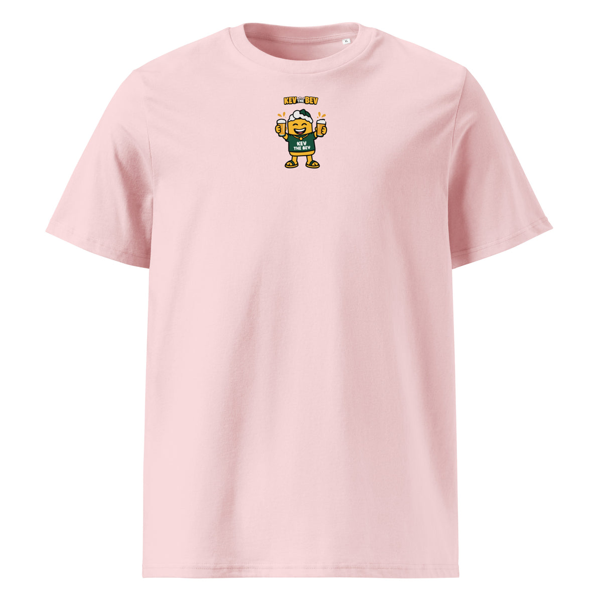 Double Cheers Classic Tee in Cotton Pink, front