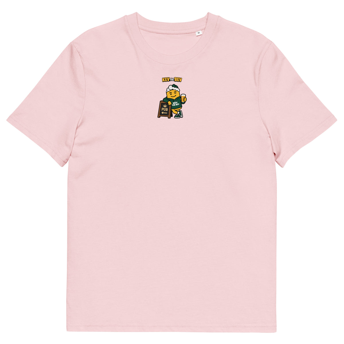 Pub Sign Classic Tee in Cotton Pink, front