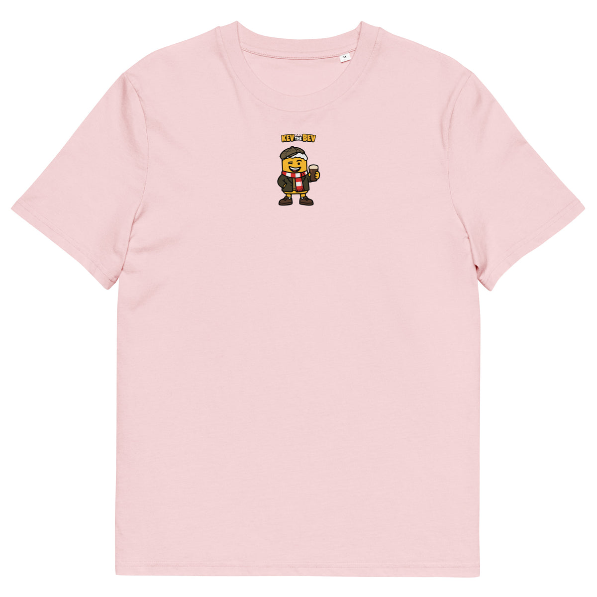 Flat Cap Classic Tee in Cotton Pink, front