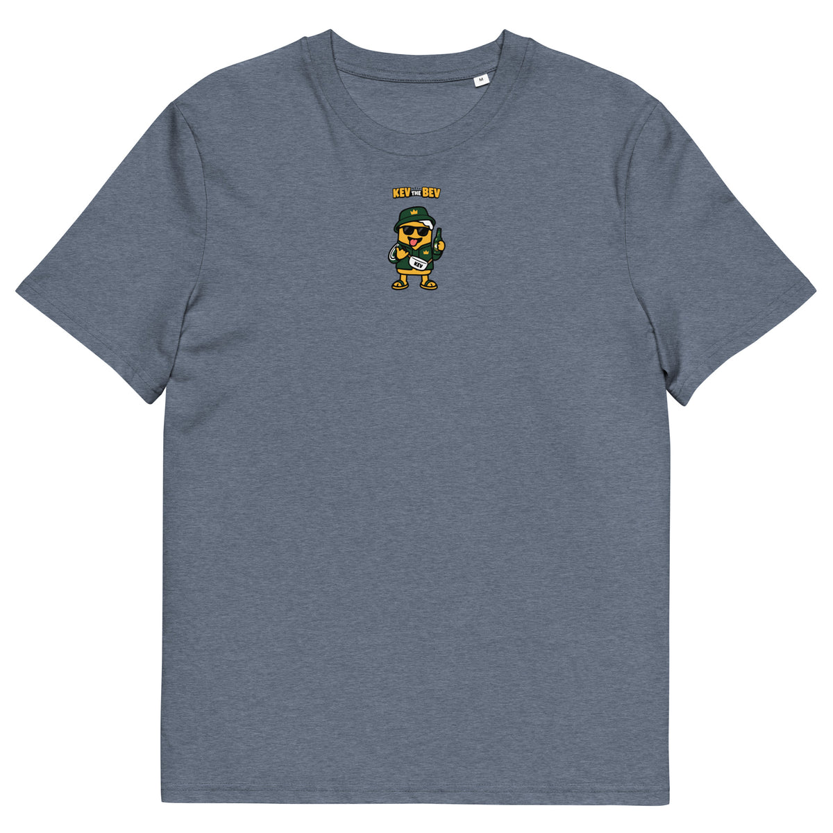 Bucket Hat Classic Tee in Dark Heather Blue, front