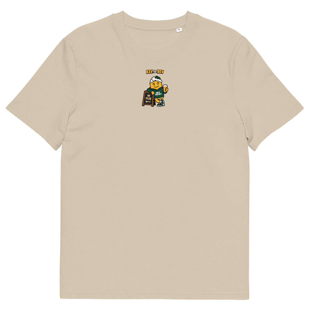 Pub Sign Classic Tee in Desert Dust, front