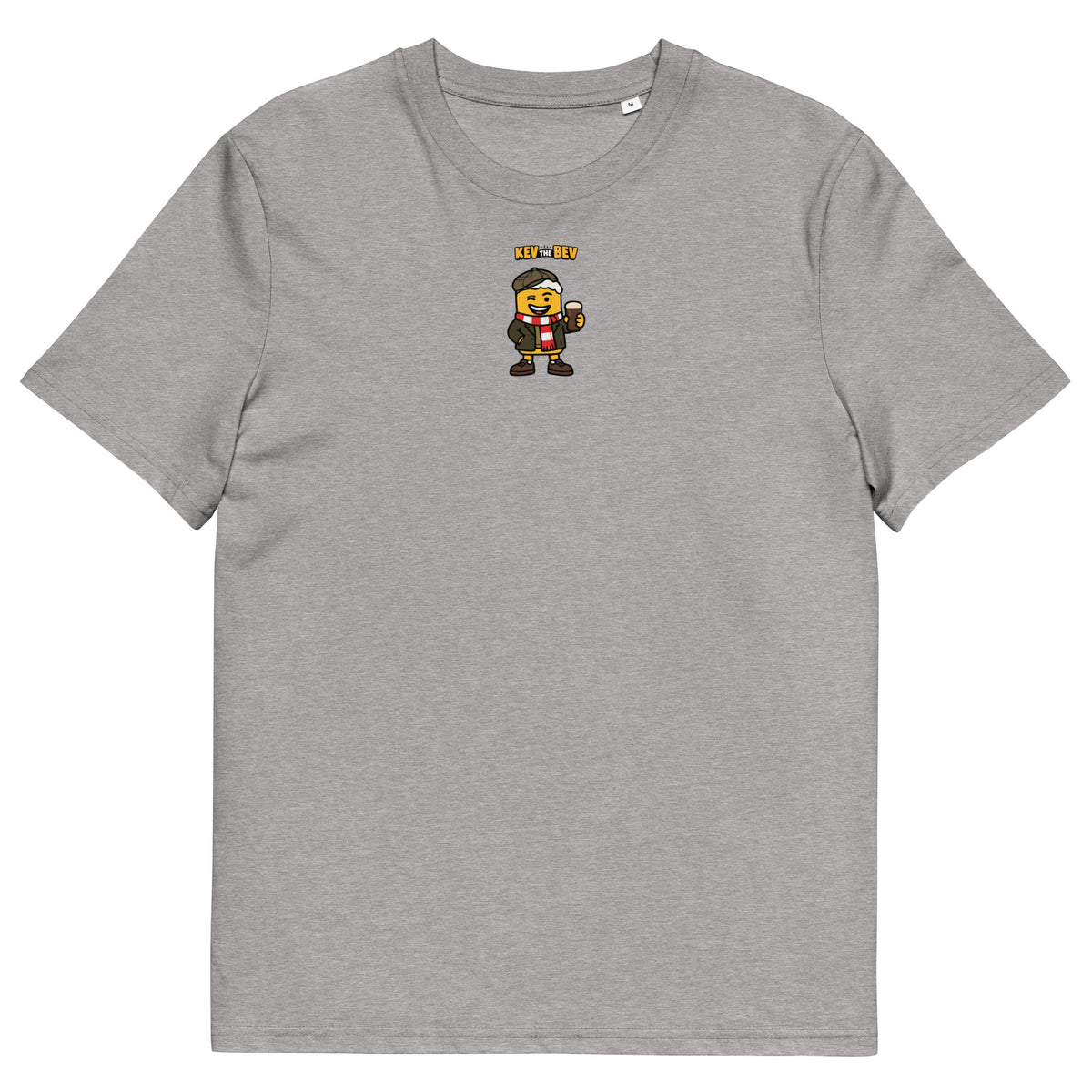 Flat Cap Classic Tee in Heather Grey, front