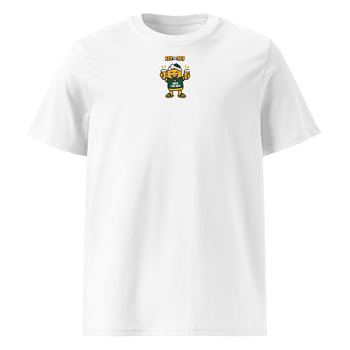 Double Cheers Classic Tee in White, front