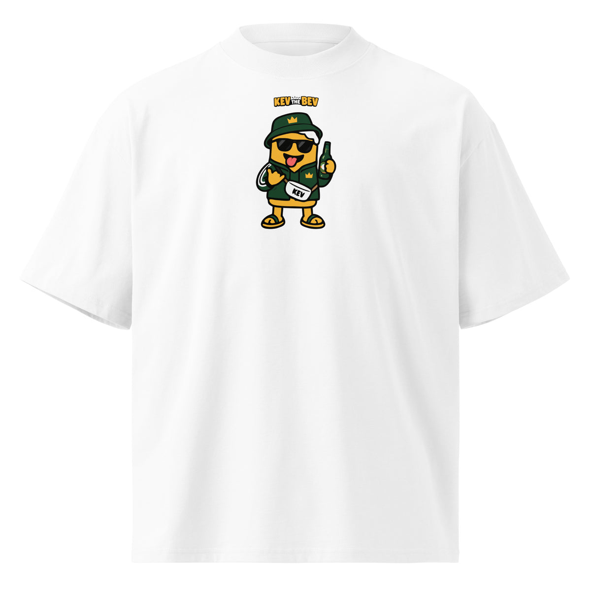 Bucket Hat Tee — White, front